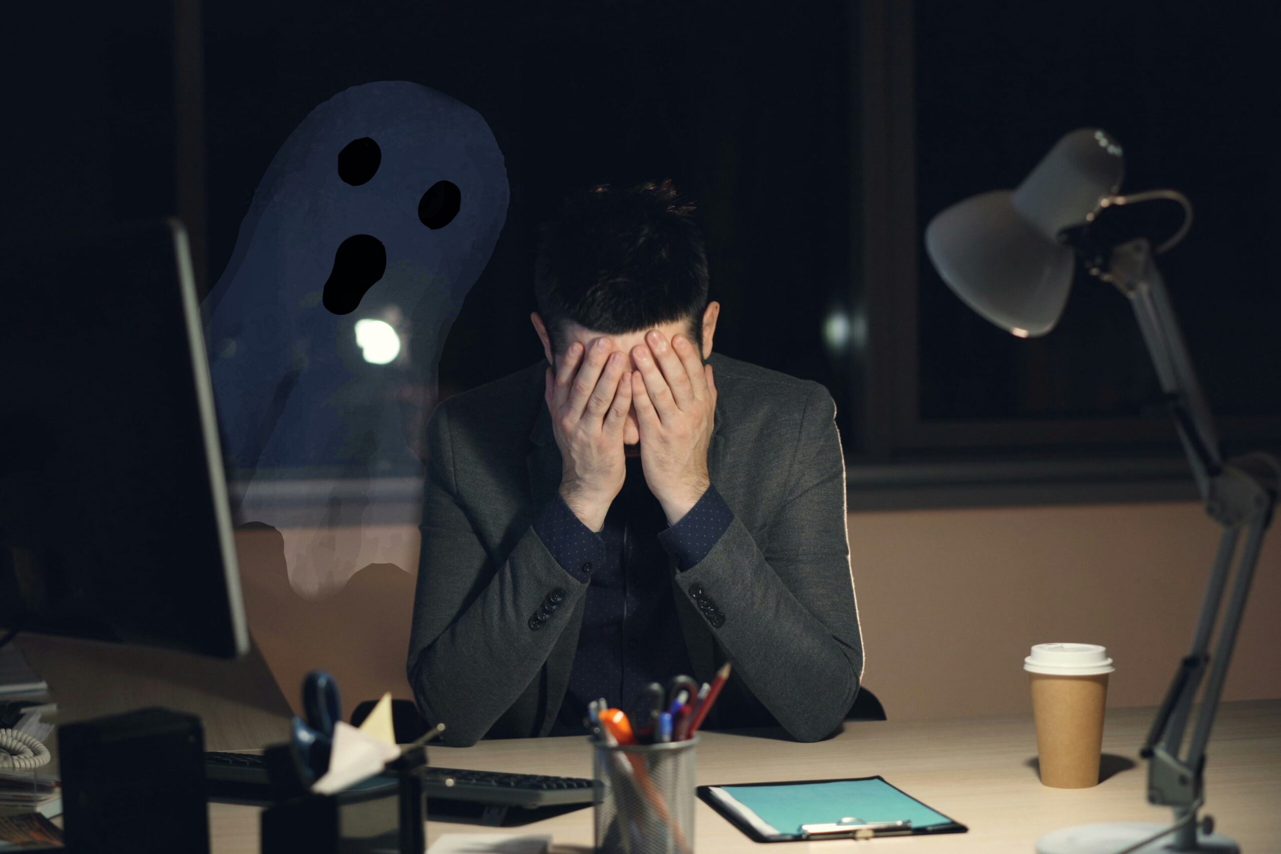 Man haunted by life